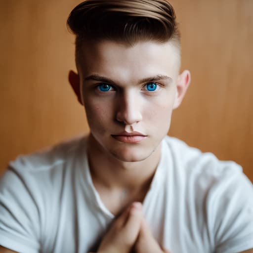 portrait+ style Russian LGBT queer twink blonde hunk dude face