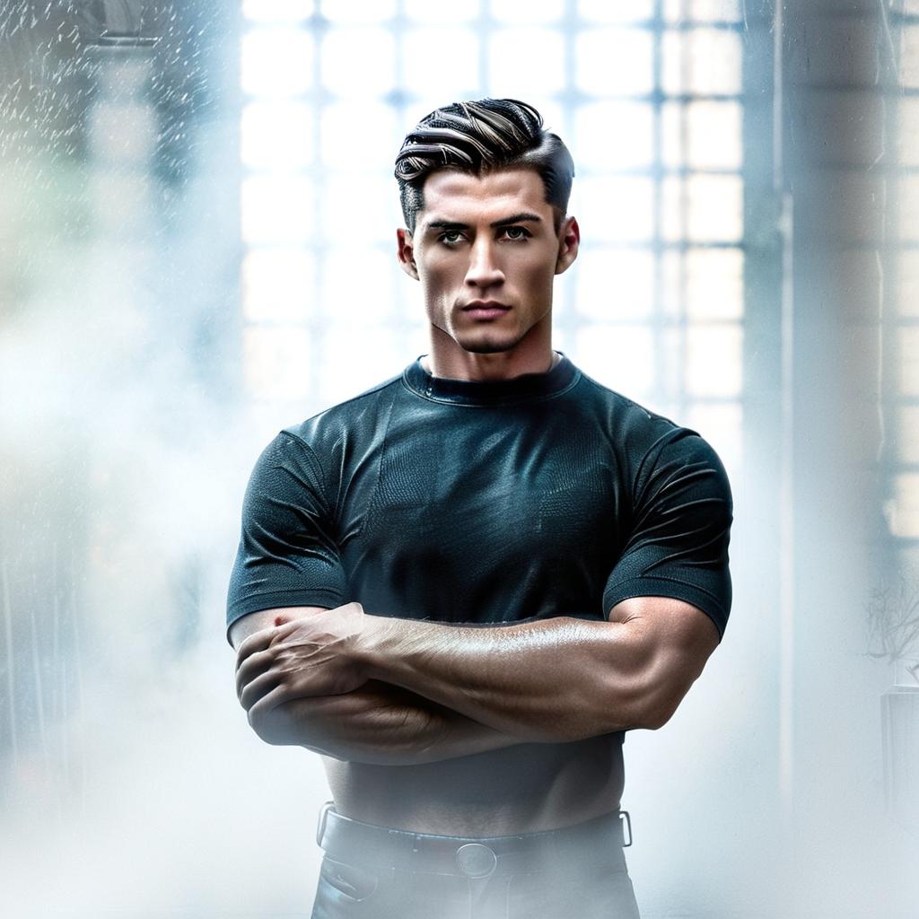  perfect muscular male hyperrealistic, full body, detailed clothing, highly detailed, cinematic lighting, stunningly beautiful, intricate, sharp focus, f/1. 8, 85mm, (centered image composition), (professionally color graded), ((bright soft diffused light)), volumetric fog, trending on instagram, trending on tumblr, HDR 4K, 8K