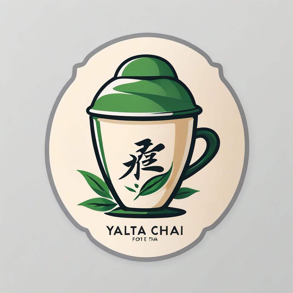  minimalist style draw a logo for chinese tea "yalta chai" . simple, clean, uncluttered, modern, elegant, sticker