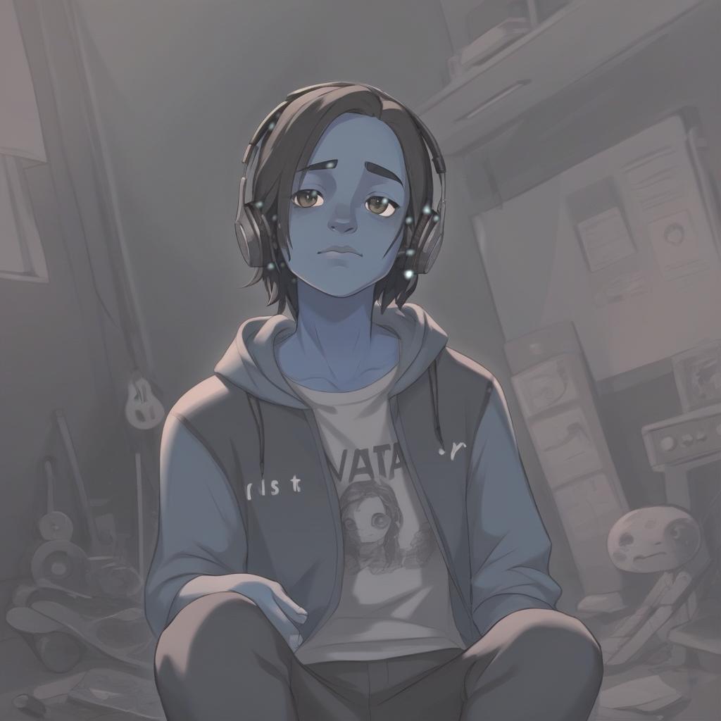  an avatar image for an artist who makes depressing songs about tough stages of life