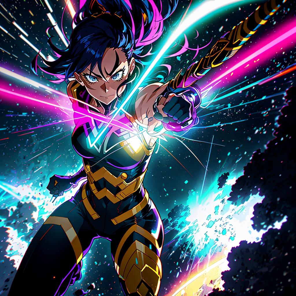  a hero with a costume and a quirk, in the vibrant and dynamic style of kohei horikoshi, with bold colors and exaggerated action poses hyperrealistic, full body, detailed clothing, highly detailed, cinematic lighting, stunningly beautiful, intricate, sharp focus, f/1. 8, 85mm, (centered image composition), (professionally color graded), ((bright soft diffused light)), volumetric fog, trending on instagram, trending on tumblr, HDR 4K, 8K