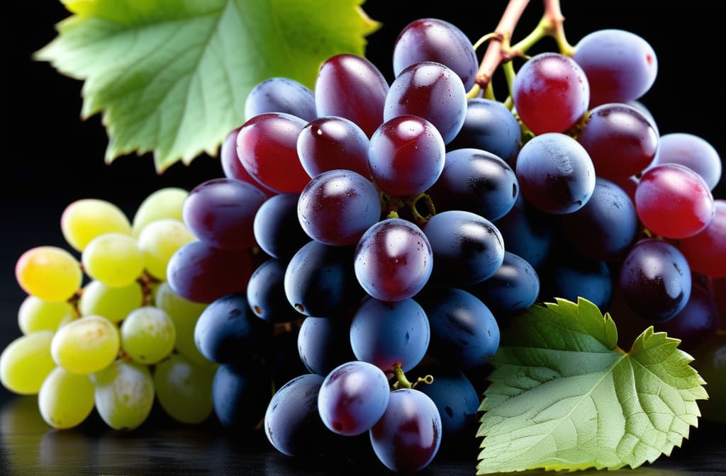  on white background isolated bunches of various colored grapes ar 3:2 high quality, detailed intricate insanely detailed, flattering light, RAW photo, photography, photorealistic, ultra detailed, depth of field, 8k resolution , detailed background, f1.4, sharpened focus