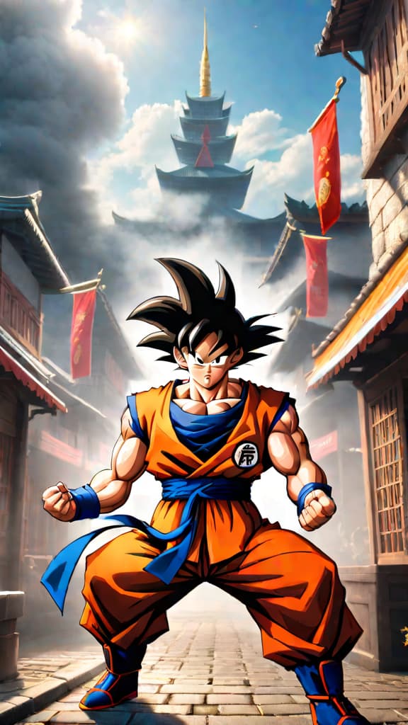  anime art: goku and z fighters face a world without dragon balls "no more wishes, no more resurrections." hyperrealistic, full body, detailed clothing, highly detailed, cinematic lighting, stunningly beautiful, intricate, sharp focus, f/1. 8, 85mm, (centered image composition), (professionally color graded), ((bright soft diffused light)), volumetric fog, trending on instagram, trending on tumblr, HDR 4K, 8K