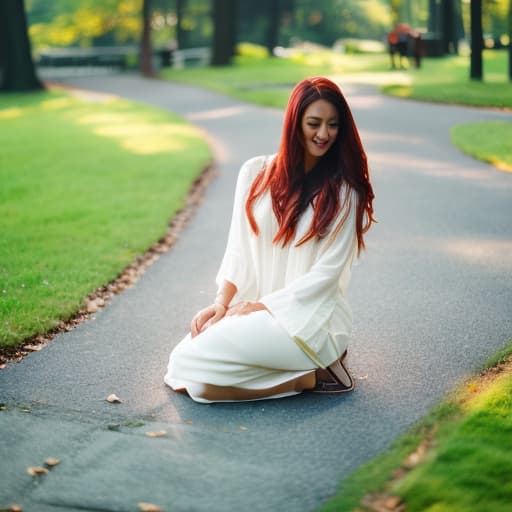 analog style depict a serene autumn park with colorful leaves, a tranquil pond, and peaceful walkways in high resolution. hyperrealistic, full body, detailed clothing, highly detailed, cinematic lighting, stunningly beautiful, intricate, sharp focus, f/1. 8, 85mm, (centered image composition), (professionally color graded), ((bright soft diffused light)), volumetric fog, trending on instagram, trending on tumblr, HDR 4K, 8K