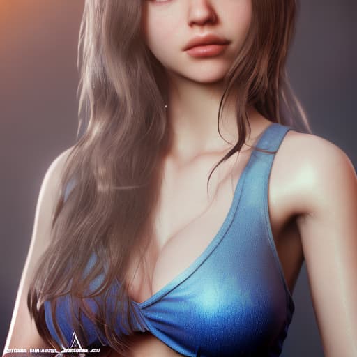 redshift style Mila Azul, full body, hyper realistic and detailed face, perfect body