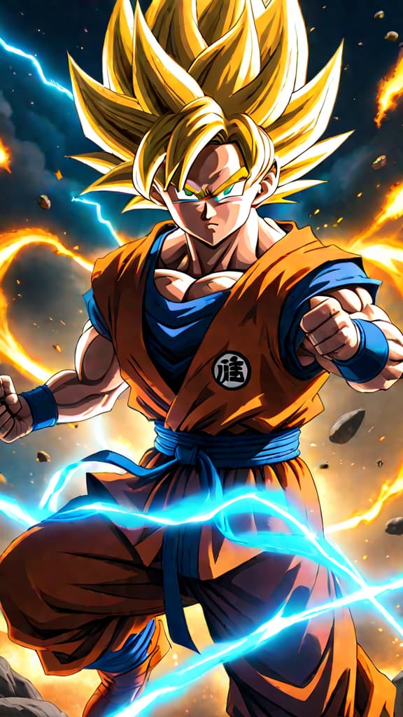  anime art: energy concentrated, released in powerful blasts like goku's kamehameha in dragon ball. hyperrealistic, full body, detailed clothing, highly detailed, cinematic lighting, stunningly beautiful, intricate, sharp focus, f/1. 8, 85mm, (centered image composition), (professionally color graded), ((bright soft diffused light)), volumetric fog, trending on instagram, trending on tumblr, HDR 4K, 8K