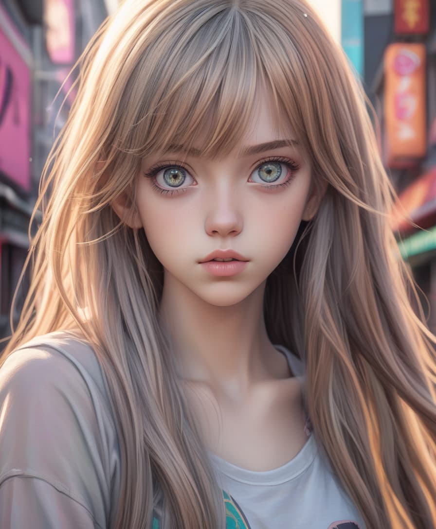  hyperrealistic art a fully colored picture for coloring of an anime girl in long hair, in the style of subversive appropriation, blink and you miss it detail, bold chromaticity, the new fauves, charming characters, , hurufiyya, . extremely high resolution details, photographic, realism pushed to extreme, fine texture, incredibly lifelike