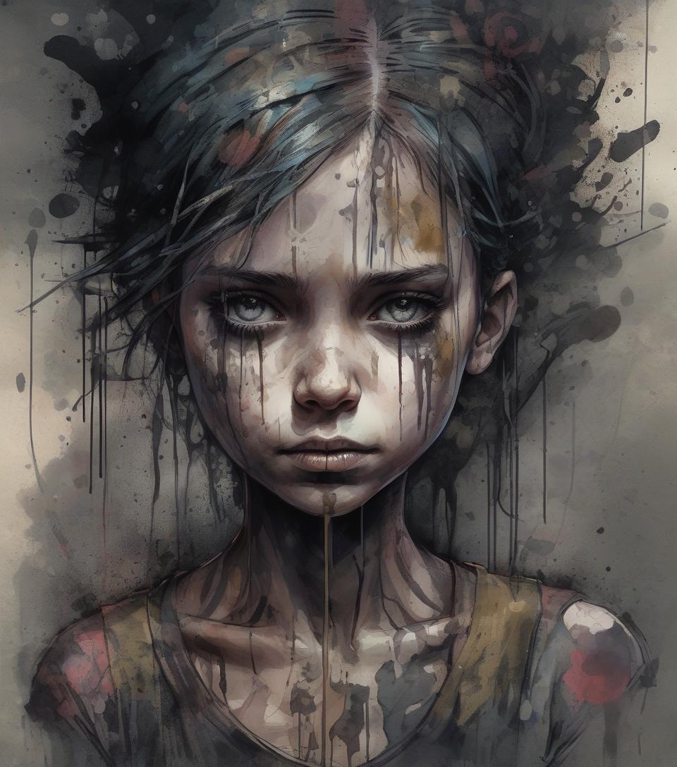  grunge style i will love you forever. even if we never meet again. if we are closed here for months. if take care of us. (((digital painting))), detailed gorgeous face, perfect anatomy, centered, chiaroscuro, (dark atmosphere), action pose, smooth, art by carne griffiths and wadim kashin, trending on artstation, sharp focus, intricate details, highly detailed, kids story book style, watercolor style, . textured, distressed, vintage, edgy, punk rock vibe, dirty, noisy