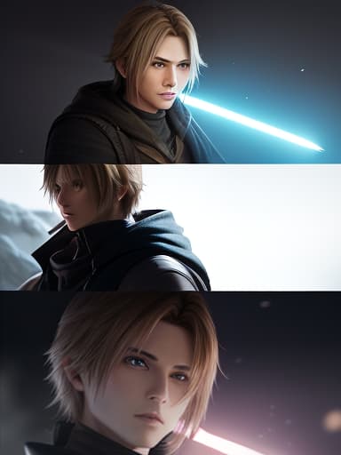  final fantasy style jedi knight , ((best quality)), ((masterpiece)), highly detailed, absurdres, HDR 4K, 8K