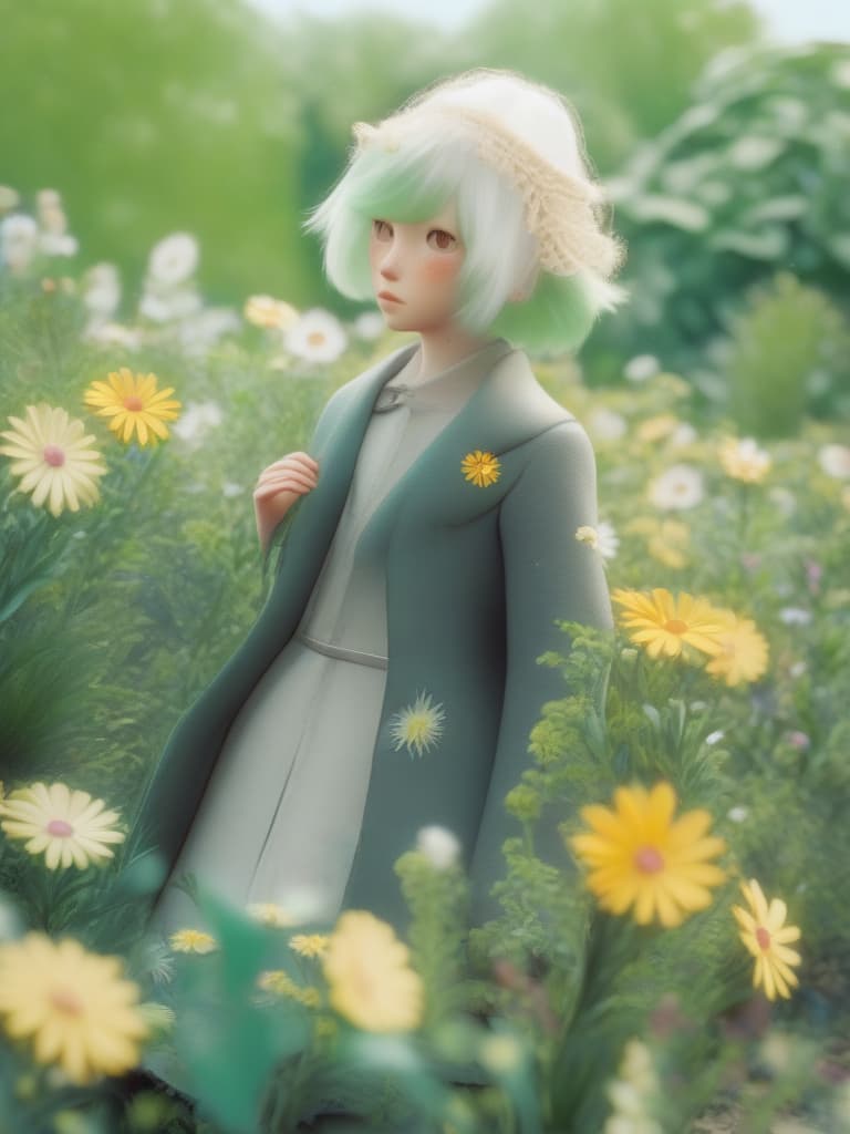  masterpiece,(((one slender male:1.7))),light green hair color,((( short hair))),expressionless,(((freckles))),straw hat,(((white cladrastis sikokiana flower))),high quality,16k