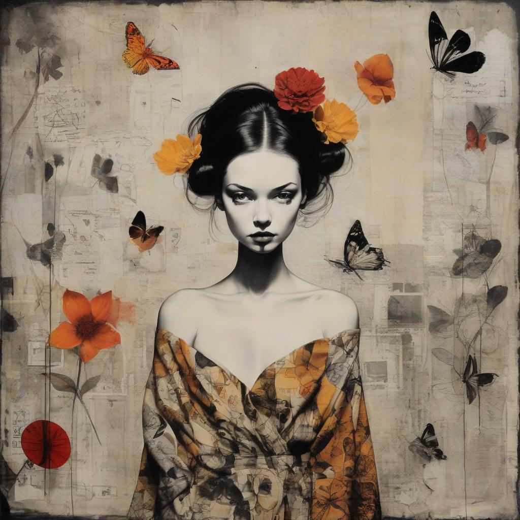  explore the concept of using beauty as a shield in a deteriorating environment through various artists' works like loui jover, tim holtz, lucienne day, and afarin sajedi. she uses beauty as a defense in a decaying world, see the primitive wallflower, don't be cruel, it's poisoning your heart, loui jover, tim holtz, lucienne day, afarin sajedi