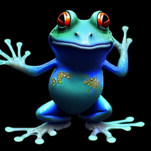 mdjrny-v4 style (a frog wearing blue jean), full body, ghibli style, anime, vibrant colors, hdr, enhance, ((plain black background)), masterpiece, highly detailed, 4k, hq, separate colors, bright colors