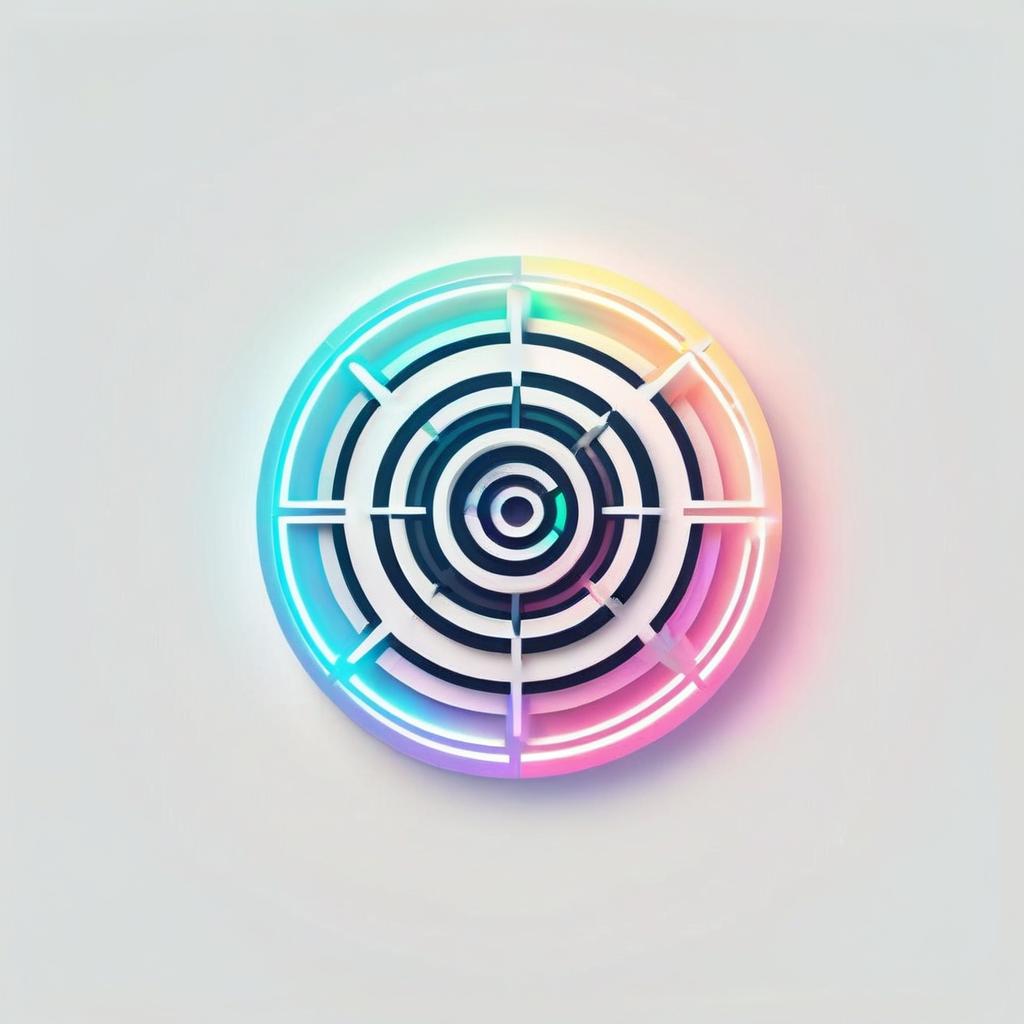  living parallel, (logo), advanced, high tech, sleek, sci fi, abstract, digital elements, metallic, neon colors, progressive