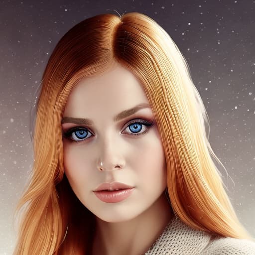 portrait+ style Russian queer TV actress blonde female face