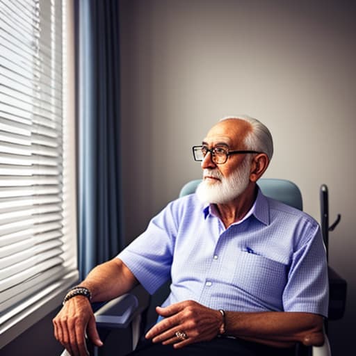  old man in a hospital emergancy room hyperrealistic, full body, detailed clothing, highly detailed, cinematic lighting, stunningly beautiful, intricate, sharp focus, f/1. 8, 85mm, (centered image composition), (professionally color graded), ((bright soft diffused light)), volumetric fog, trending on instagram, trending on tumblr, HDR 4K, 8K