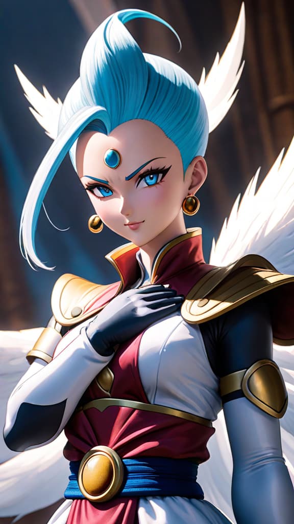  create an anime art of whis from dragon ball super showcasing unmatched strength among angels. hyperrealistic, full body, detailed clothing, highly detailed, cinematic lighting, stunningly beautiful, intricate, sharp focus, f/1. 8, 85mm, (centered image composition), (professionally color graded), ((bright soft diffused light)), volumetric fog, trending on instagram, trending on tumblr, HDR 4K, 8K