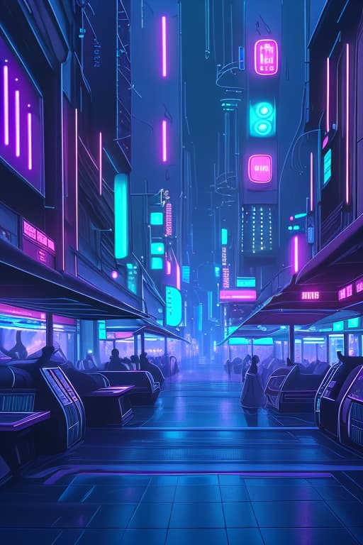  sci fi, concept art, A city at night. neon lights