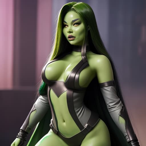  Jennie Kim as Gamora, full body, Ultra detailed body and face, Gentle face, Hot body, real girl