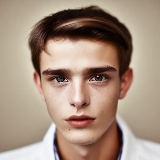 portrait+ style Czech Republic twink brunette hunk dude face