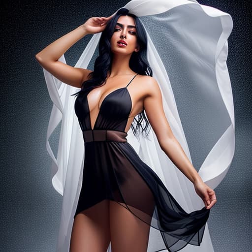  beautiful turkish woman with long black hair dancing happily in torrential rain wearing a sheer white gossamer silk silk dress with a daring plunging neckline and getting completely soaked and clinging to her body hyperrealistic, full body, detailed clothing, highly detailed, cinematic lighting, stunningly beautiful, intricate, sharp focus, f/1. 8, 85mm, (centered image composition), (professionally color graded), ((bright soft diffused light)), volumetric fog, trending on instagram, trending on tumblr, HDR 4K, 8K