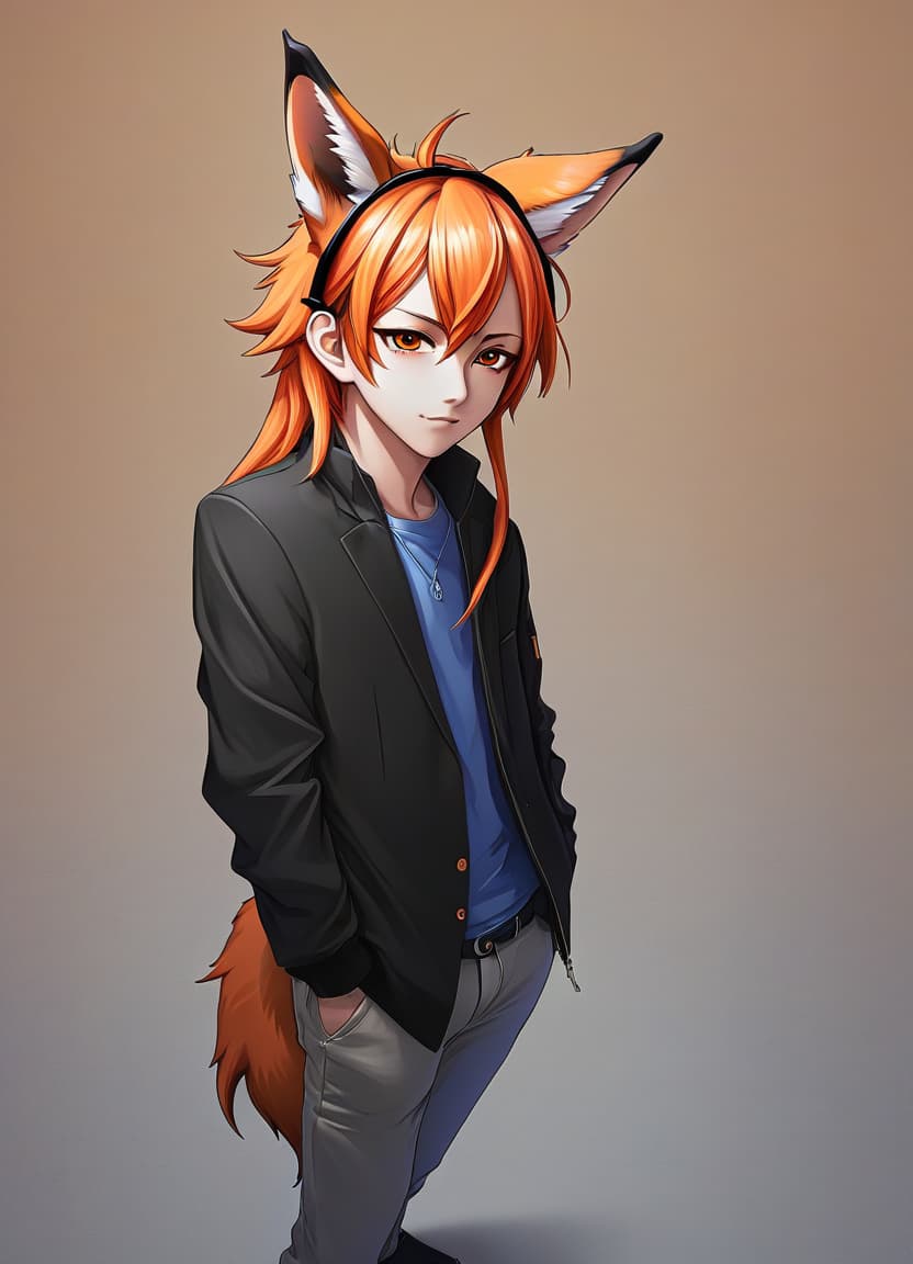  anime artwork draw fox ears on my head . anime style, key visual, vibrant, studio anime, highly detailed