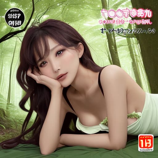  28 age lady lying on a forest weared so sexy hot small dresses must she have big boops it was cover small cloth