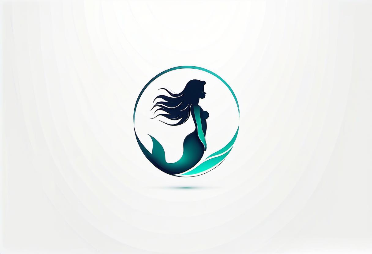  minimalist style the logo is simplified, the logo is vector, simple, stylish, minimalistic, the logo is minimalistic in the form of a mermaid . simple, clean, uncluttered, modern, elegant