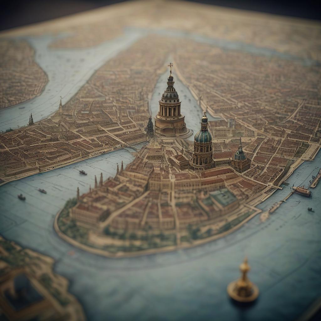  cinematic film still ancient map of st. petersburg. . shallow depth of field, vignette, highly detailed, high budget, bokeh, cinemascope, moody, epic, gorgeous, film grain, grainy