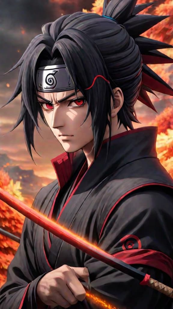  anime art: danzo coveting shisui uchiha's mangekyō sharingan, highlighting their immense value and allure. hyperrealistic, full body, detailed clothing, highly detailed, cinematic lighting, stunningly beautiful, intricate, sharp focus, f/1. 8, 85mm, (centered image composition), (professionally color graded), ((bright soft diffused light)), volumetric fog, trending on instagram, trending on tumblr, HDR 4K, 8K