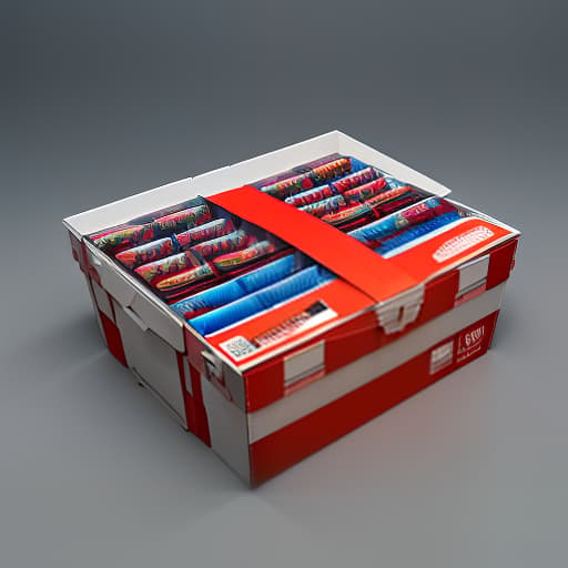  large medical pack box for video game, strict front view.