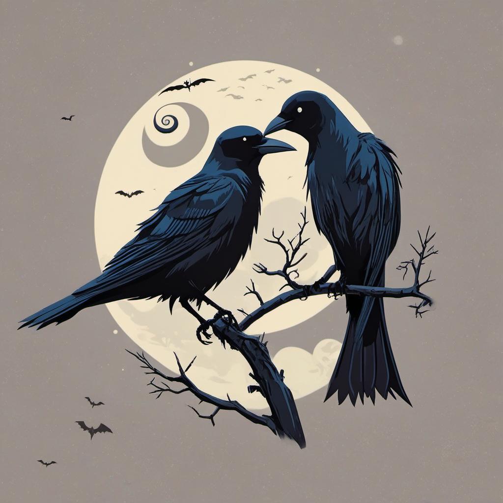  nightmare before christmas crows, profile image style