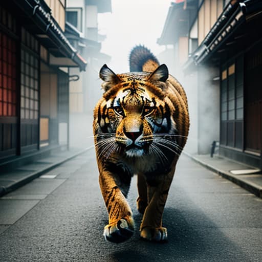  a big cat ,kyoto hyperrealistic, full body, detailed clothing, highly detailed, cinematic lighting, stunningly beautiful, intricate, sharp focus, f/1. 8, 85mm, (centered image composition), (professionally color graded), ((bright soft diffused light)), volumetric fog, trending on instagram, trending on tumblr, HDR 4K, 8K