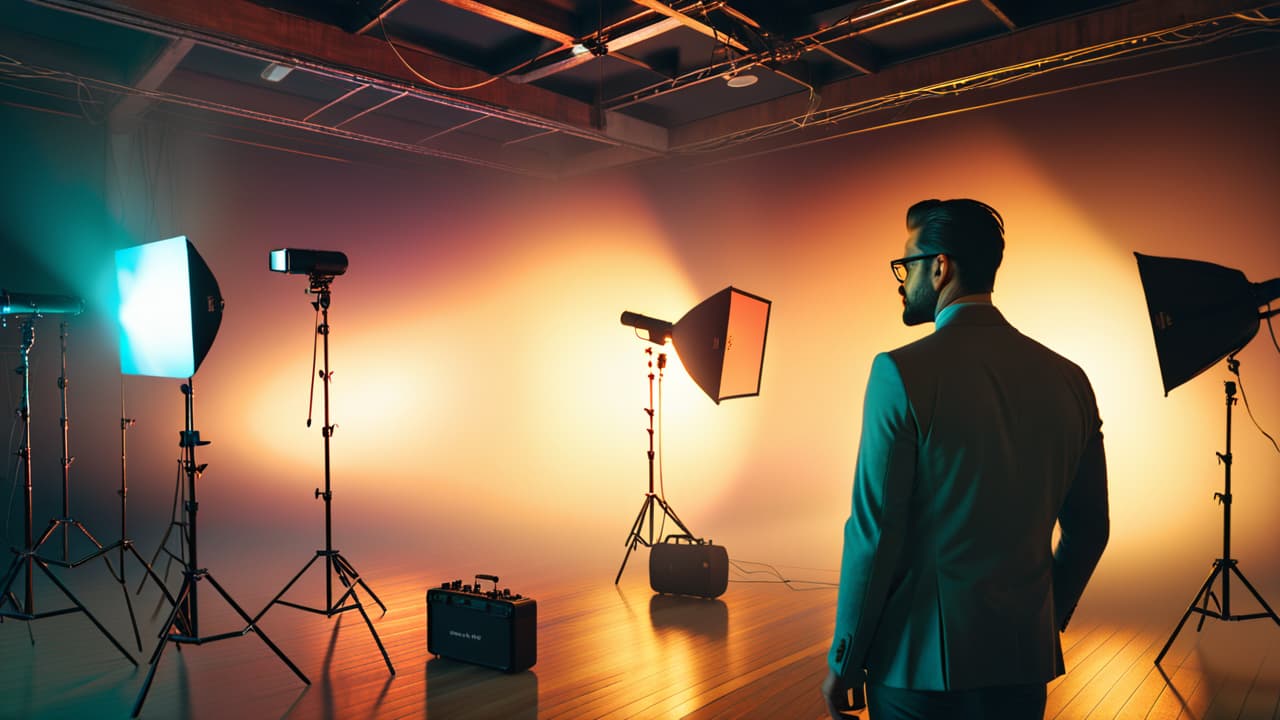  a vibrant studio scene featuring diverse models posing with various props, surrounded by cameras and lighting equipment, showcasing a dynamic atmosphere of creativity and professionalism in stock photography. hyperrealistic, full body, detailed clothing, highly detailed, cinematic lighting, stunningly beautiful, intricate, sharp focus, f/1. 8, 85mm, (centered image composition), (professionally color graded), ((bright soft diffused light)), volumetric fog, trending on instagram, trending on tumblr, HDR 4K, 8K