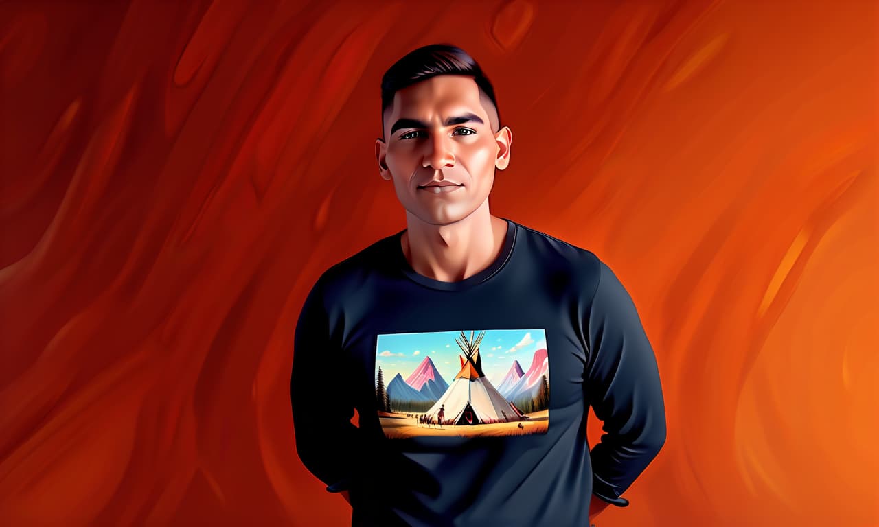  multi dimensional illustration, native american illustration on white background, tipis and bufalo hunting landscape painting, above super wide angle, dreamy, 4k, romantic, trending on artstation, colorful vanilla oil, 3d chaos 10 ar 9:16 style raw personalize pqyxvne stylize 900