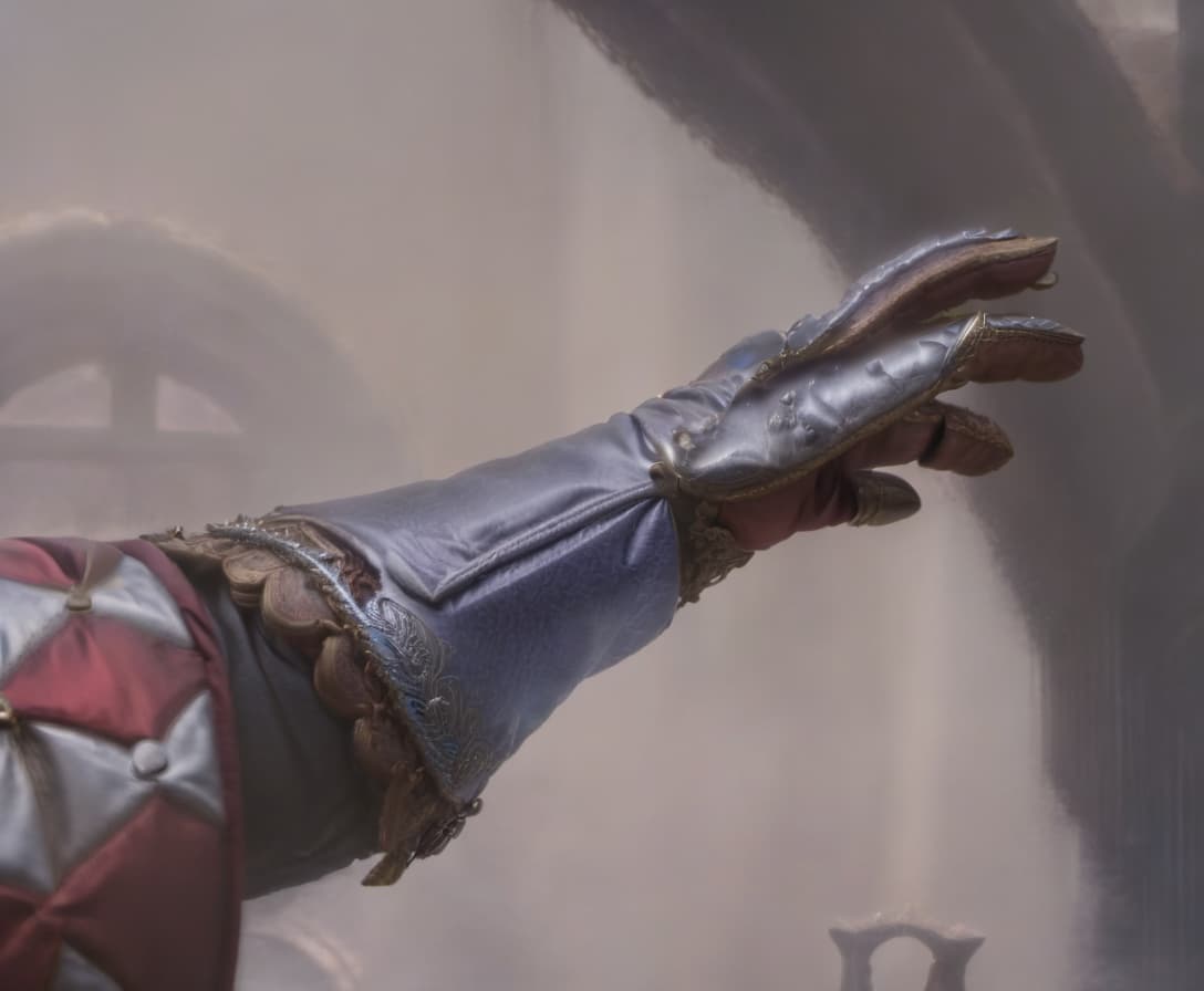  breathtaking medieval glove, hand . award winning, professional, highly detailed, civitai hyperrealistic, full body, detailed clothing, highly detailed, cinematic lighting, stunningly beautiful, intricate, sharp focus, f/1. 8, 85mm, (centered image composition), (professionally color graded), ((bright soft diffused light)), volumetric fog, trending on instagram, trending on tumblr, HDR 4K, 8K