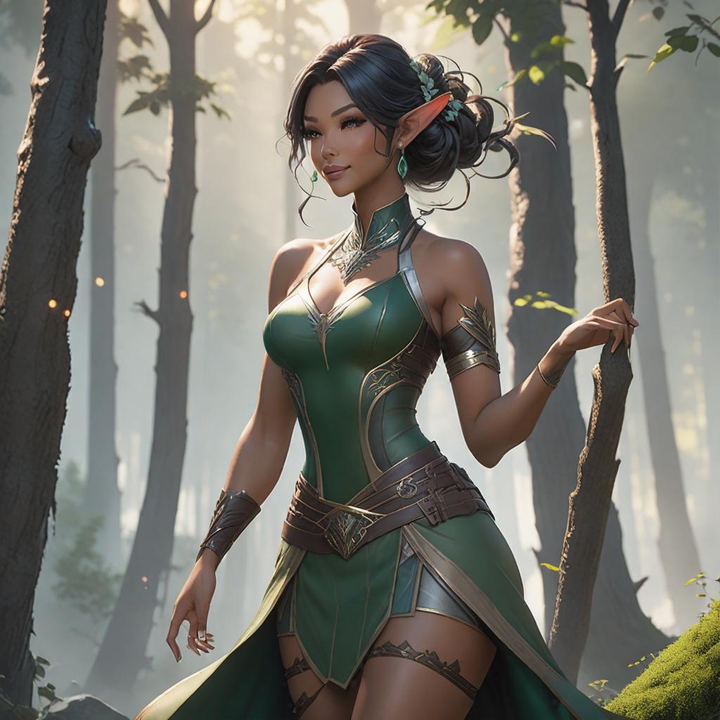  full body photo of beautiful , smooth soft skin, soft lighting, detailed face , amazing body, huge s, tiny waist, long legs. torn up clothes that show a lot of sking specially her s right hand up, making the gesture of small, while laughing out loud tree body elves moster, ceter wlop, character concept art, by charlie bowater, ross tran and johan gonzalez, 4k post processing highly detailed, octane render artstation trending, 8k trending on artstation, c , ((anime)) hyperrealistic, full body, detailed clothing, highly detailed, cinematic lighting, stunningly beautiful, intricate, sharp focus, f/1. 8, 85mm, (centered image composition), (professionally color graded), ((bright soft diffused light)), volumetric fog, trending on instagram, trending on tumblr, HDR 4K, 8K