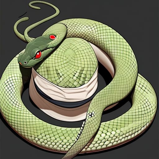  A snake that has a hat