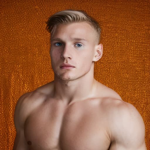 portrait+ style Russian LGBT queer summer Olympics athlete blonde hunk dude face