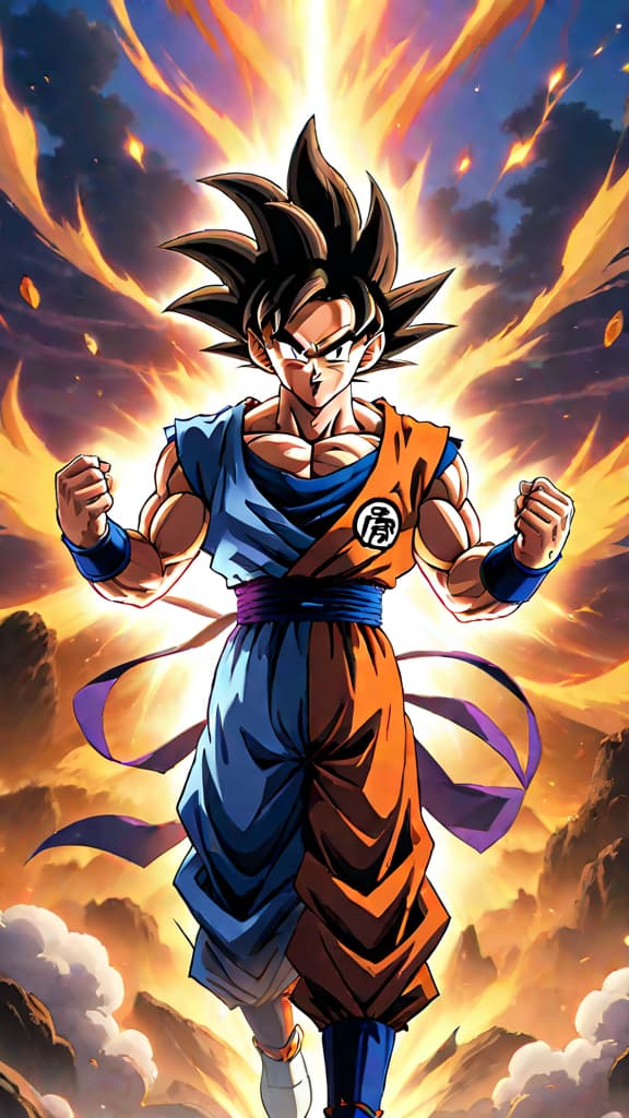  anime art, dragon ball z, goku in ultra instinct form, crowd of gods and mortals roaring in awe hyperrealistic, full body, detailed clothing, highly detailed, cinematic lighting, stunningly beautiful, intricate, sharp focus, f/1. 8, 85mm, (centered image composition), (professionally color graded), ((bright soft diffused light)), volumetric fog, trending on instagram, trending on tumblr, HDR 4K, 8K