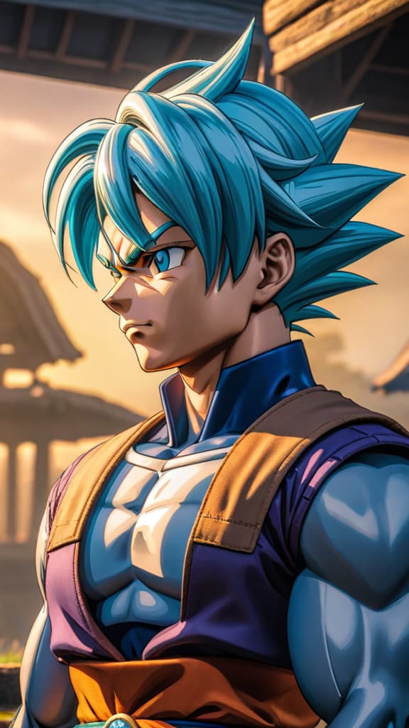  trunks from dragon ball returns to a peaceful future, contemplating destiny, serene background, anime art hyperrealistic, full body, detailed clothing, highly detailed, cinematic lighting, stunningly beautiful, intricate, sharp focus, f/1. 8, 85mm, (centered image composition), (professionally color graded), ((bright soft diffused light)), volumetric fog, trending on instagram, trending on tumblr, HDR 4K, 8K