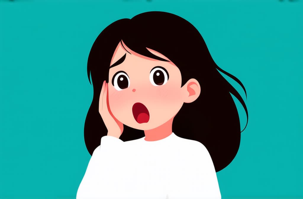  flat illustration, flaticon, (illustration:1.15), young happy girl shocked, surprised and holding her head. mindlown expression ar 3:2, [cory loftis, strobist, pascal campion :: 0.2]