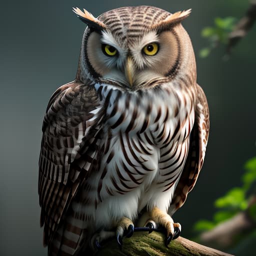  emancipated mother owl cheats on her husband hyperrealistic, full body, detailed clothing, highly detailed, cinematic lighting, stunningly beautiful, intricate, sharp focus, f/1. 8, 85mm, (centered image composition), (professionally color graded), ((bright soft diffused light)), volumetric fog, trending on instagram, trending on tumblr, HDR 4K, 8K