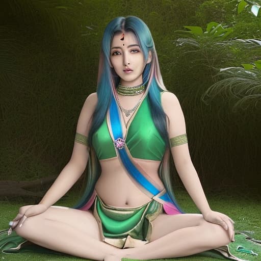  a 28age indian lady her hair rainbow color and she lying different in the circle it was covered by green leaves and she show sex positions so spicy positions like sitting lying