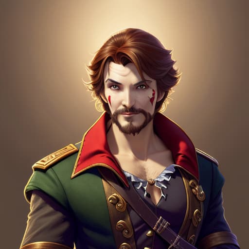  Peter Pan dressed as Captain Hook, portrait, highly detailed, digital painting, artstation, concept art, smooth, sharp focus, illustration, cinematic lighting, art by artgerm and greg rutkowski and alphonse mucha