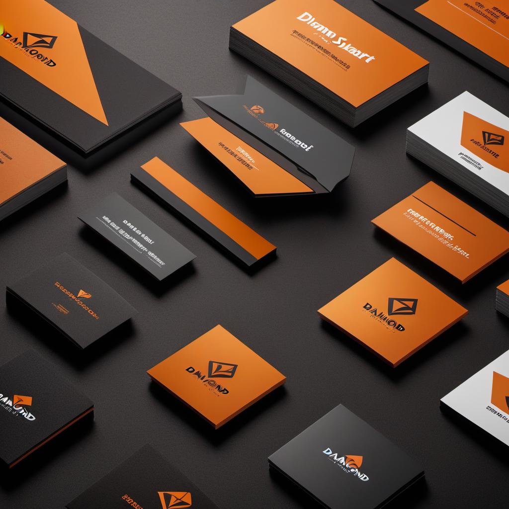  Create additional logo variations for 'Diamond Smart Repair'. Each logo should prominently feature a shining diamond and a car shadow, and use the colors black and orange. The design should convey sophistication and energy. Generate diverse and unique designs to provide more choices. hyperrealistic, full body, detailed clothing, highly detailed, cinematic lighting, stunningly beautiful, intricate, sharp focus, f/1. 8, 85mm, (centered image composition), (professionally color graded), ((bright soft diffused light)), volumetric fog, trending on instagram, trending on tumblr, HDR 4K, 8K