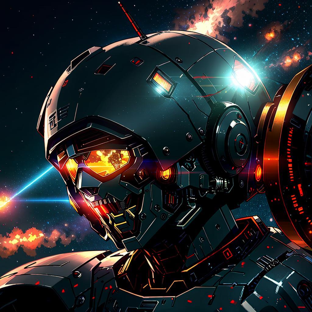  realistic illustration, by yoshiyuki tomino, in the style of mobile suit gundam, mecha robot, space colony, war drama, realistic mecha design, military uniforms, detailed backgrounds, explosions, laser beams, sense of scale, gritty atmosphere hyperrealistic, full body, detailed clothing, highly detailed, cinematic lighting, stunningly beautiful, intricate, sharp focus, f/1. 8, 85mm, (centered image composition), (professionally color graded), ((bright soft diffused light)), volumetric fog, trending on instagram, trending on tumblr, HDR 4K, 8K