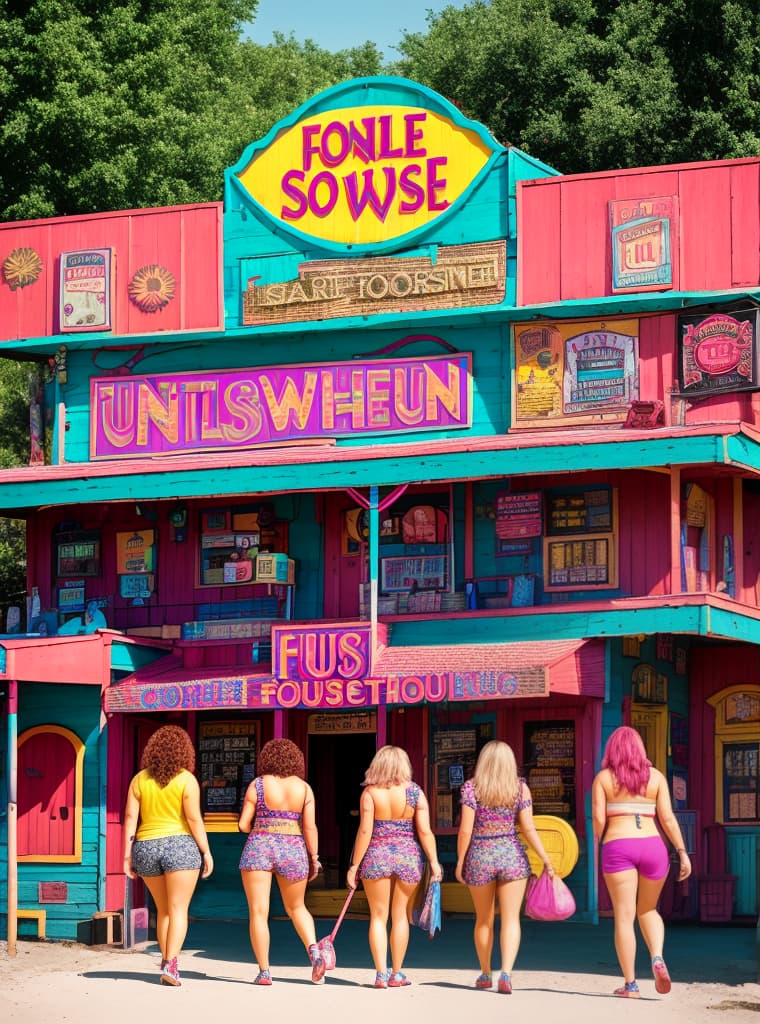  entering funhouse female sex town in color