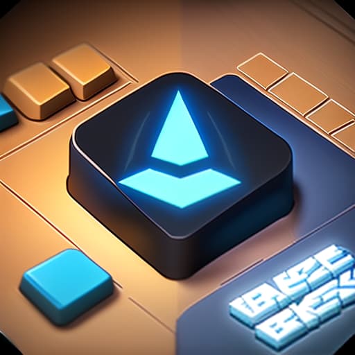  generate a logo for a team called "game breakers". the logo is associated with the games. the keyword should be "game breakers". with a broken keyboard, isometric, location, stardew valley as an 80's