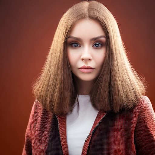 portrait+ style Russian queer TV actress brunette female face