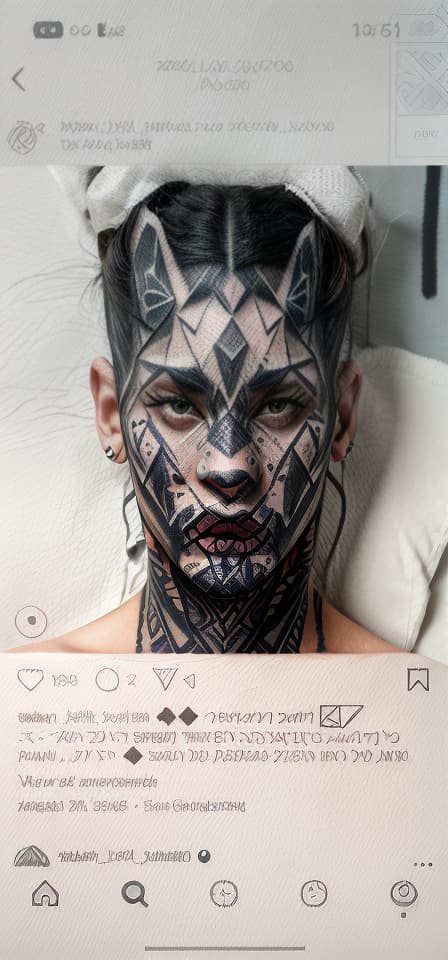  , (face tattoo:1.2), hq, hightly detailed, 4k